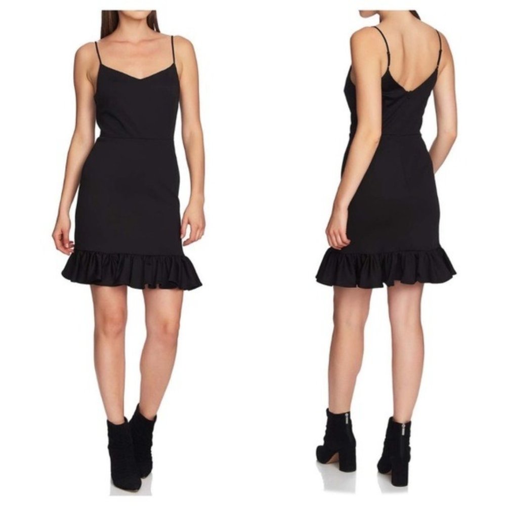 NEW 1. State Little Black Dress Flounce Hem